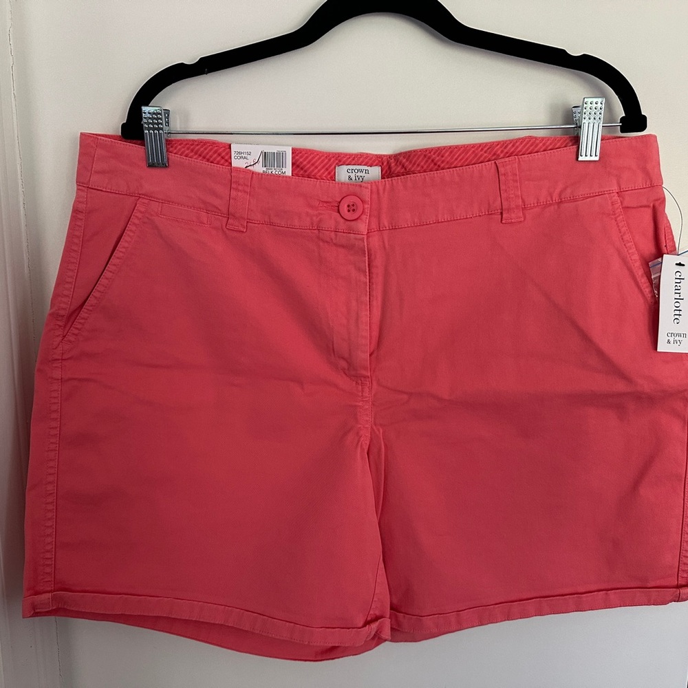 crown & ivy Coral Women's Shorts